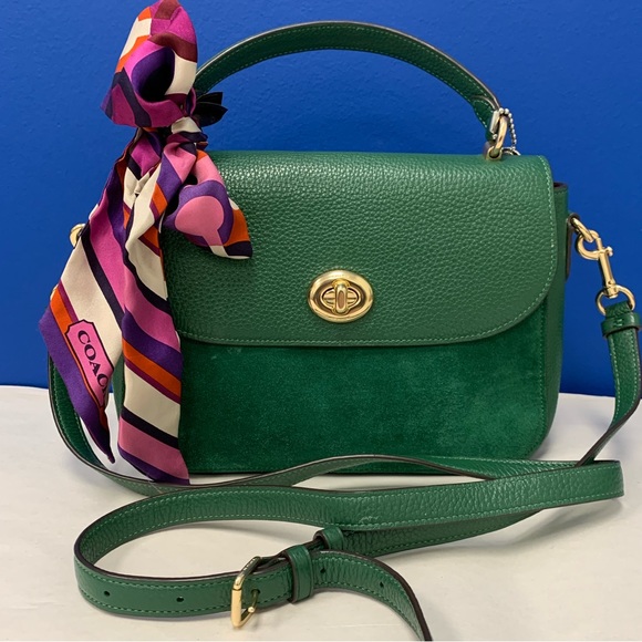 Coach Bags Coach Marlie Top Handle Satchel In Green Padded Leather